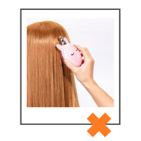 Haarborstel handmodel unicorn wit